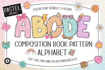 Pastel Composition Books: Creative Design Patterns