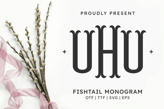 Fishtail Monogram Font for Creative Projects