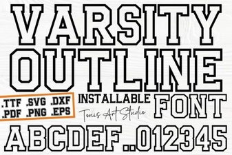 Ab Varsity Outline Font Styles & Creative Applications